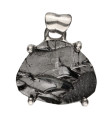 Shungite Pendant Crystallized in 925 Sterling Silver (66U)