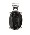 Colgante di Shungit Cristallizzato in Argento Sterling 925 (67U)