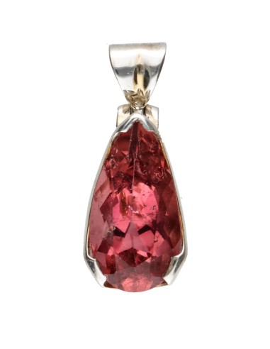 Colgante di Tormalina Rosa in Argento...