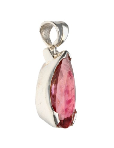 Pink Tourmaline Pendant in 925...