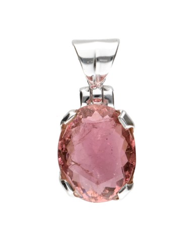 Colgante di Tormalina Rosa in Argento...