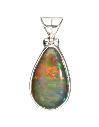 Black Opal Pendant in Sterling Silver...