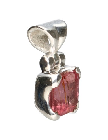 Pendentif en tourmaline rose en...