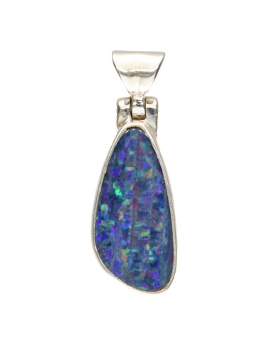Colgante di Ópalo Blu in Argento...
