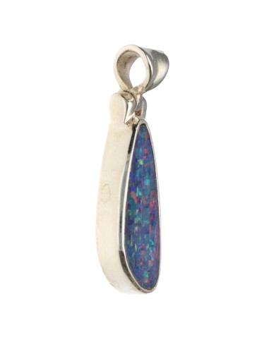 Colgante di Ópalo Blu in Argento...