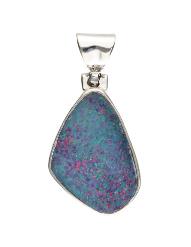 Pendentif en Opale Bleue en Argent...