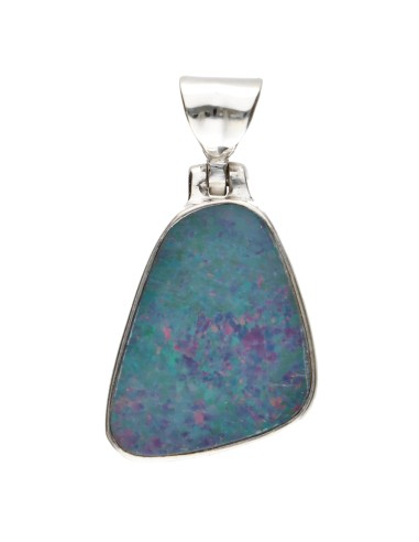 Pendentif en Opale Bleue en Argent...