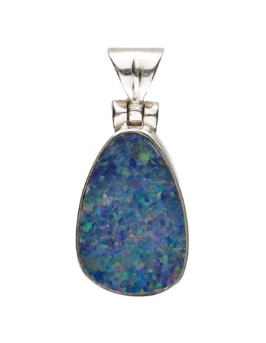 Colgante de Ópalo Azul en Plata de...