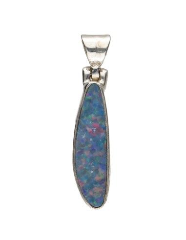 Colgante di Ópalo Blu in Argento...