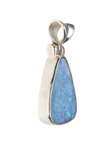 Pendentif en Opale Bleue en Argent...