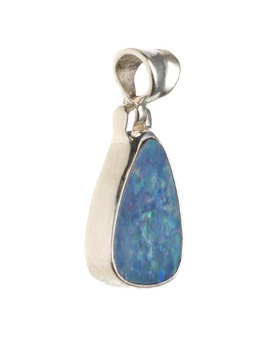 Ciondolo in opale blu in argento...