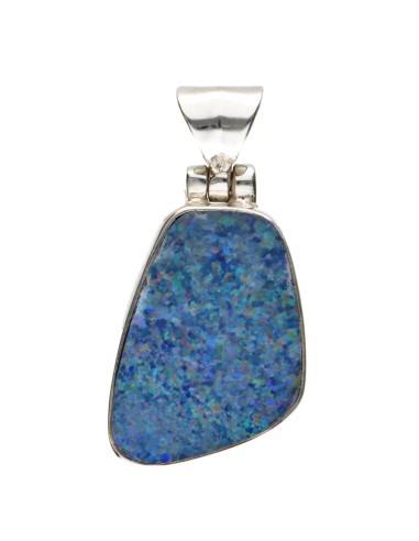 Blue Opal Pendant in Sterling Silver...