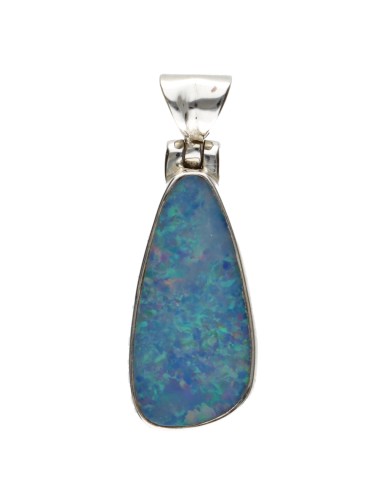 Ciondolo in opale blu in argento...
