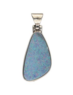 Blue Opal Pendant in 925...