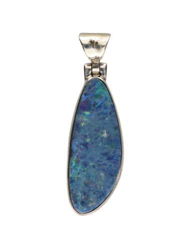 Blue Opal Pendant in Sterling Silver...