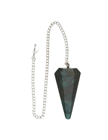 Faceted Blood Jasper Pendulum (41)