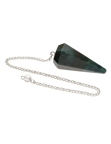 Faceted Blood Jasper Pendulum (41)