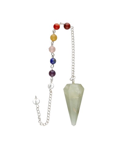 Green Quartz Faceted Pendulum with...