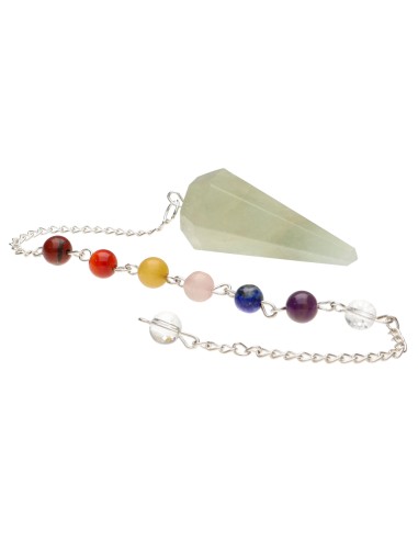 Green Quartz Faceted Pendulum with...