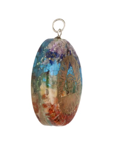 Chakras pendentes de resina olho de Deus