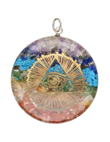 Pendentif en résine Chakra Oeil de Dieu
