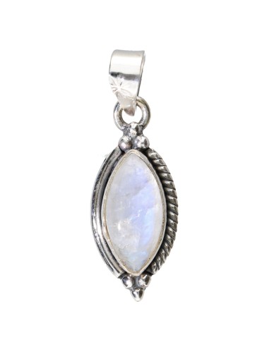 Colgante Ojo de Piedra Luna en Plata...