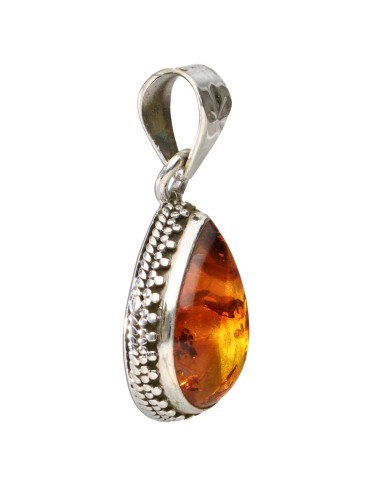 Colgante di Ambra Boemo in Argento...
