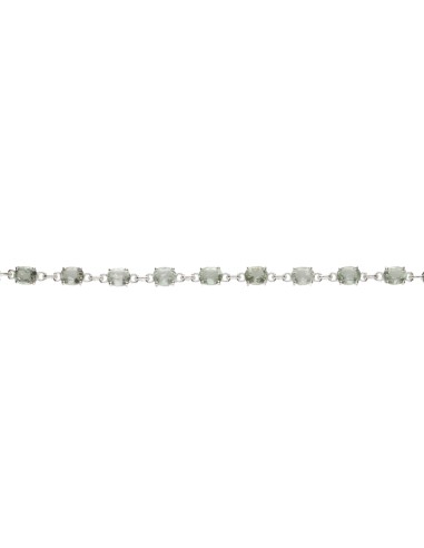Bracelet d'améthyste verte en argent 925