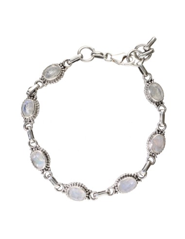 Pulsera de Óvalos Bohemios de Piedra...