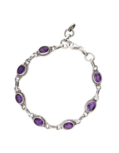 Pulsera Óvalos Bohemios de Amatista...