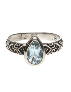 Blue Topaz Bohemian Ring in...
