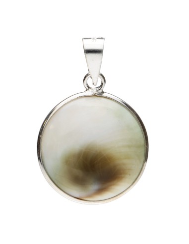 Grand pendentif opercule en argent...