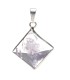 Small Amethyst Pyramid Pendant in Silver Plating