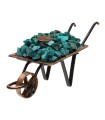 Chrysocolla wheelbarrow