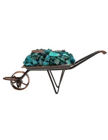 Chrysocolla wheelbarrow