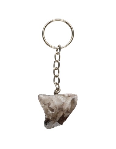 Smoky Quartz Druzy Keychain