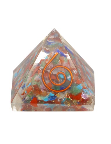 Piramide Orgonite di Mix Minerale in...