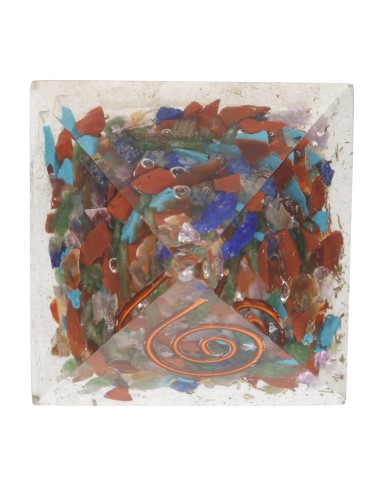 Piramide Orgonite di Mix Minerale in...