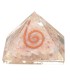 Pyrámide Orgonite en Résine d'Opale Rose avec Spirale 2.5x2.5cm