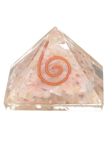 Piramide in Orgonite di Opale Rosa in...