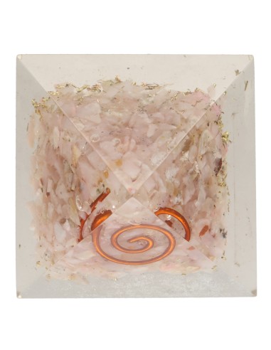 Piramide in Orgonite di Opale Rosa in...