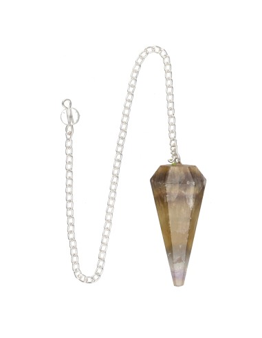 Faceted Fluorite Rainbow Pendulum...