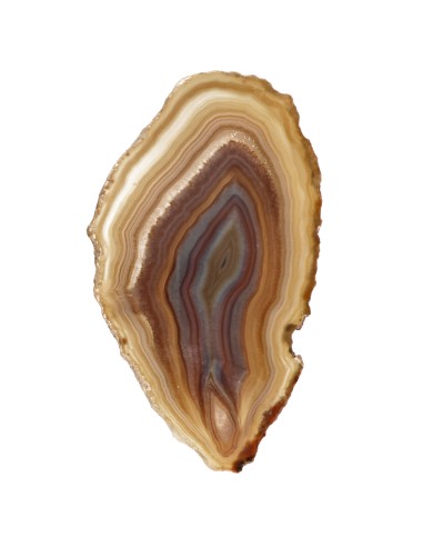 Petite plaque en agate marron teintée