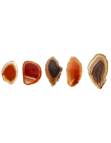 Petite plaque en agate marron teintée