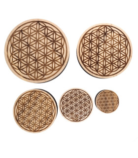 Base circulaire pour autel Fleur de Vie 25cm