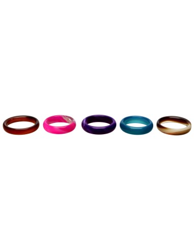 Bague en agate teinte aléatoire