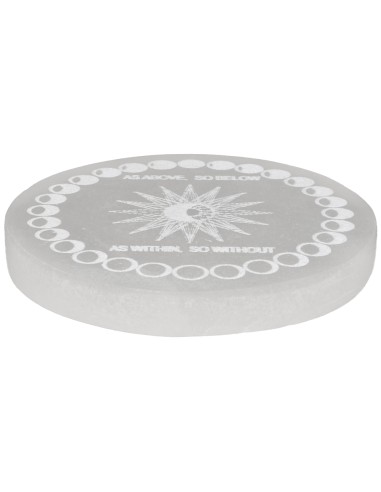 Placa Circular de Selenite Fases Lunares