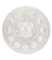 Circular Selenite Plate Moon Phases with Faces