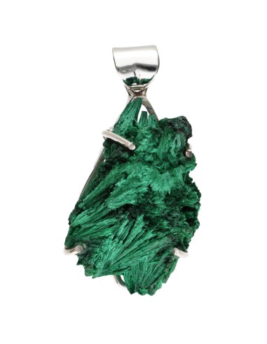 Pendentif en Malachite Fibreuse en...