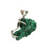 Colgante en Malachite Fibreuse en Argent Sterling 925 (41V)